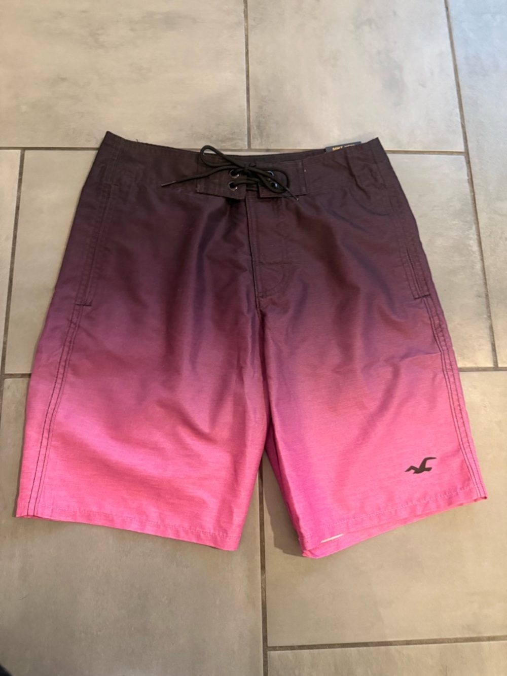 NWT Hollister 9” Boardshorts in Purple/Pink Ombré